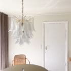 2694 - murano chandelier 41 white Lattimo transparent glasses-09